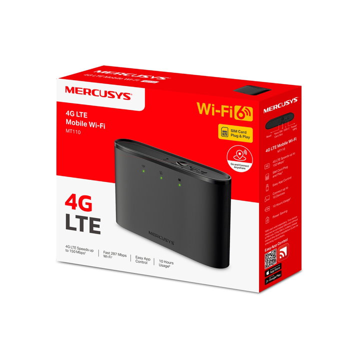 Mercusys MT110 Routeur Wi-Fi Portable 4G LTE AX300