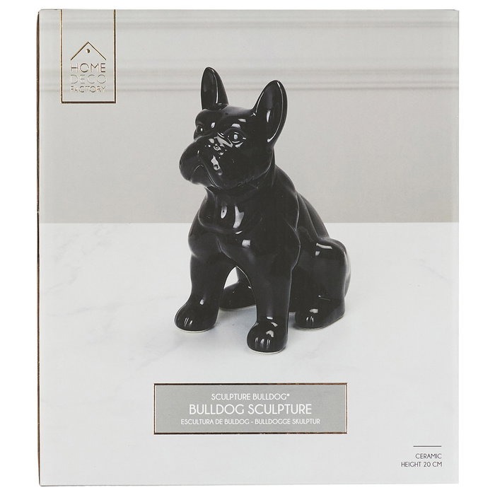 Home Deco Factory Sculpture Bulldog en Céramique Noir 20 cm Home Deco Factory Sculpture Bulldog en Céramique Noir 20 cm