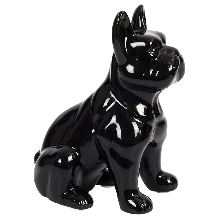 Home Deco Factory Sculpture Bulldog en Céramique Noir 20 cm Home Deco Factory Sculpture Bulldog en Céramique Noir 20 cm
