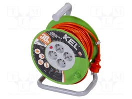 KEL Rallonge réseau H05VV-F 3G1mm2 30m orange