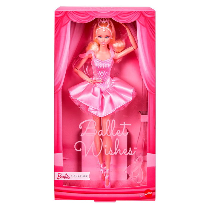 Barbie JBJ09 - Poupée Danseuse étoile Mattel - 31 cm - Rose - Avec socle et certificat - À partir de 6 ans Barbie JBJ09 - Poupée Danseuse étoile Mattel - 31 cm - Rose - Avec socle et certificat - À partir de 6 ans