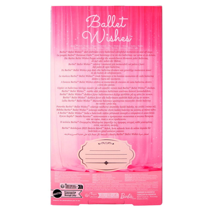 Barbie JBJ09 - Poupée Danseuse étoile Mattel - 31 cm - Rose - Avec socle et certificat - À partir de 6 ans Barbie JBJ09 - Poupée Danseuse étoile Mattel - 31 cm - Rose - Avec socle et certificat - À partir de 6 ans