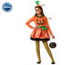 Déguisement de Citrouille Orange avec Chapeau pour Fille Halloween - Taille 5-6 Ans