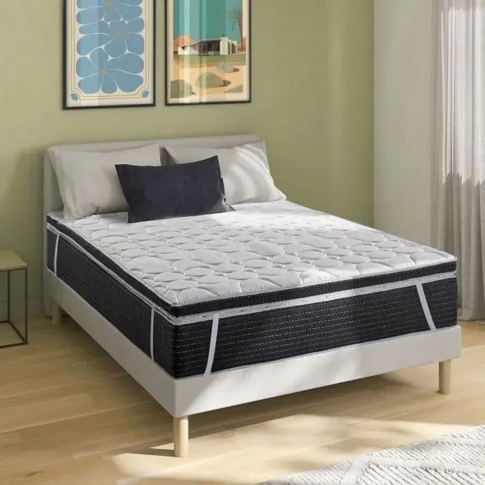 Deko Dream Surmatelas DEKO DREAM Micro - 160x200 cm - 7 cm d'épaisseur - Mousse polyuréthane haute qualité recouverte de coutil en microfibre