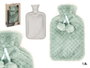 GIFTDECOR Bouillotte 1,8 L avec housse effet poilu Vert-Gris