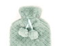 GIFTDECOR Bouillotte 1,8 L avec housse effet poilu Vert-Gris