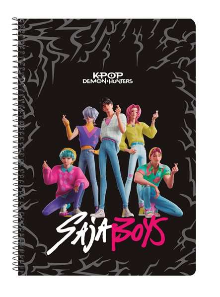Safta Carnet Folio 80 Feuilles Couverture Dure Design K-Pop Demon Hunters Saja Boys Safta Carnet Folio 80 Feuilles Couverture Dure Design K-Pop Demon Hunters Saja Boys