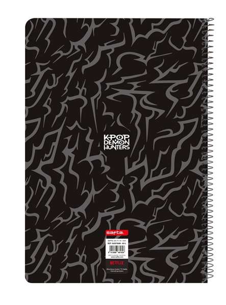 Safta Carnet Folio 80 Feuilles Couverture Dure Design K-Pop Demon Hunters Saja Boys Safta Carnet Folio 80 Feuilles Couverture Dure Design K-Pop Demon Hunters Saja Boys