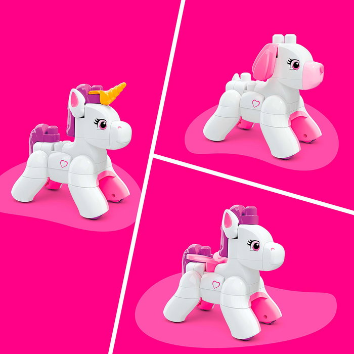 MEGA BLOKS Unicornio Encantado Jkg36 - Set de construction 3-en-1 - 26 blocs - Jeu pour enfants de +2 ans