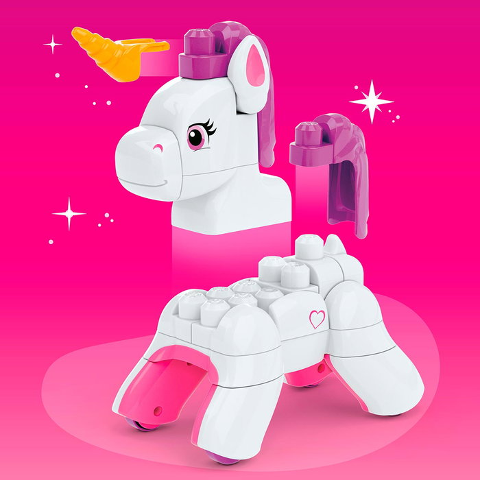 MEGA BLOKS Unicornio Encantado Jkg36 - Set de construction 3-en-1 - 26 blocs - Jeu pour enfants de +2 ans