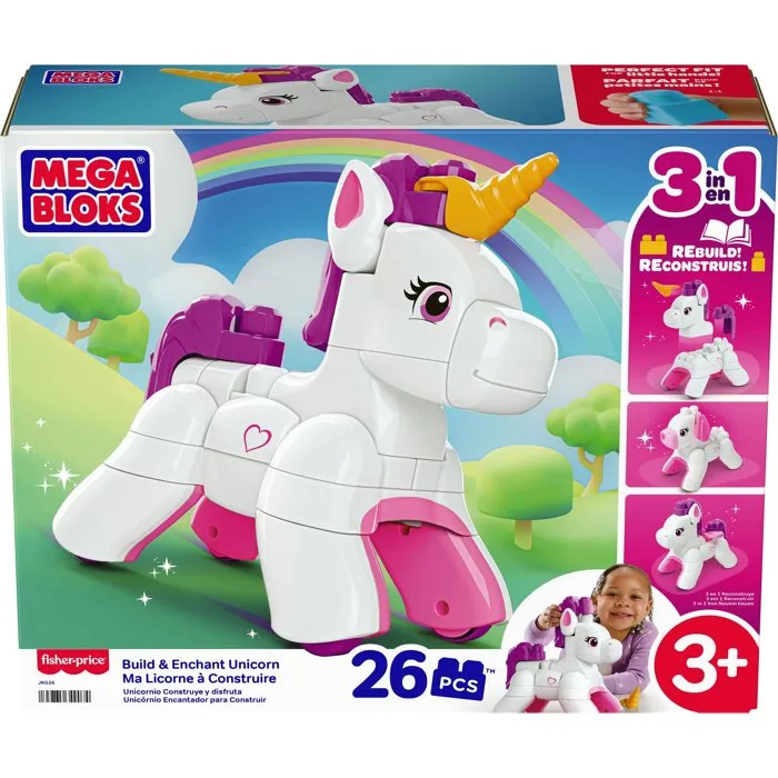 MEGA BLOKS Ma Licorne à Construire 3 en 1