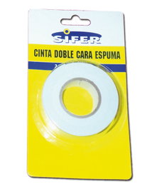 SIFER Ruban adhésif mousse double face 24 mm x 9,2 m