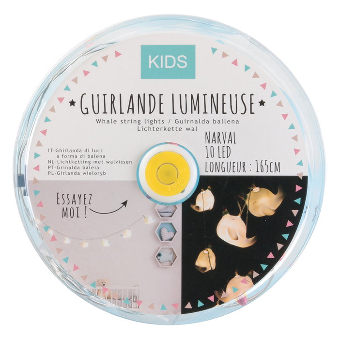 Home Deco Kids Guirlande Luz 10 LED Ballena
