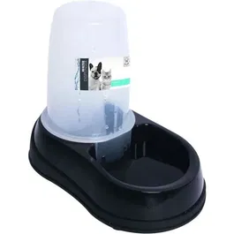 MPETS Distributeur d'eau pour chat et chien, Réservoir 1500ml, Bac transparent, Facile à nettoyer, Noir