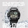 Casio WS-1700H Montre digitale mixte noir quartz avec phases lunaires, graphique des marées et étanche 10 bars pour activités outdoor