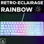 The G-Lab KEYZ HYDROGEN Clavier Gamer 60% Format Compact Rétroéclairé Filaire Blanc - Clavier Membrane Français