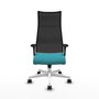 Piqueras y Crespo Chaise de Bureau Albacete Turquoise et Noir
