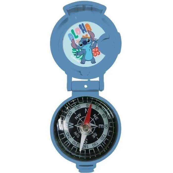 Lexibook Kit d'aventurier avec Talkies-Walkies Stitch - Jumelles, Boussole, Lampe Torche, Talkies-Walkies (Portée 120 m)