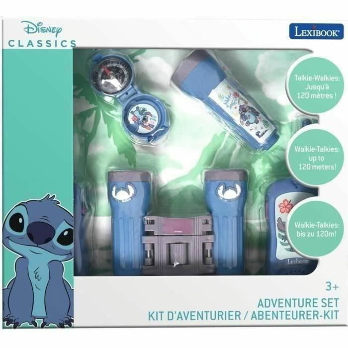 Lexibook Kit d'aventurier avec talkies-walkies Stitch, bleu et violet Lexibook Kit d'aventurier avec talkies-walkies Stitch, bleu et violet