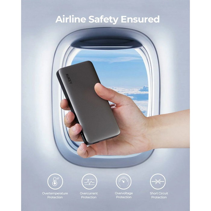 Powerbank Aukey PB-Y41 Gris 10000 mAh Powerbank Aukey PB-Y41 Gris 10000 mAh