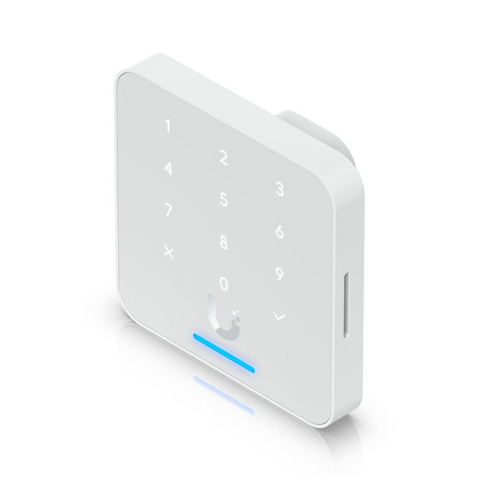 Ubiquiti Lecteur de badges NFC avec clavier tactile, support Apple Touch Pass, Bluetooth 4.1, alimentation PoE, port RJ45 10/100 Mbits/s, 44-57V DC, boutons capacitifs, IP55, blanc Ubiquiti Lecteur de badges NFC avec clavier tactile, support Apple Touch Pass, Bluetooth 4.1, alimentation PoE, port RJ45 10/100 Mbits/s, 44-57V DC, boutons capacitifs, IP55, blanc