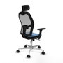 Piqueras y Crespo Chaise de Bureau 3D086N2 Bleu ciel avec Appui-tête