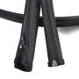 Vivolink Manchon extensible pour câbles Pro 12 mm 2,8 m noir avec fermeture éclair - Organiseur gaine de regroupement