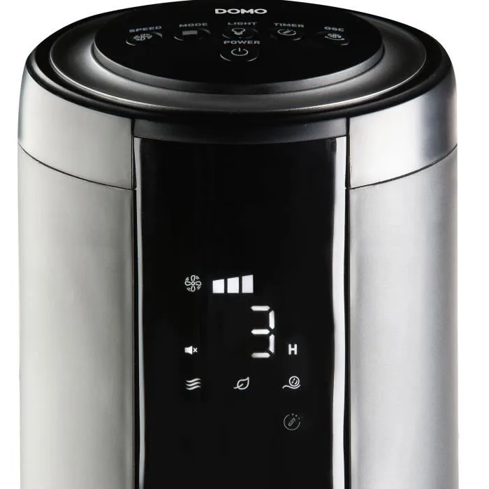 Domo Ventilateur colonne 50 W avec éclairage d'ambiance et télécommande