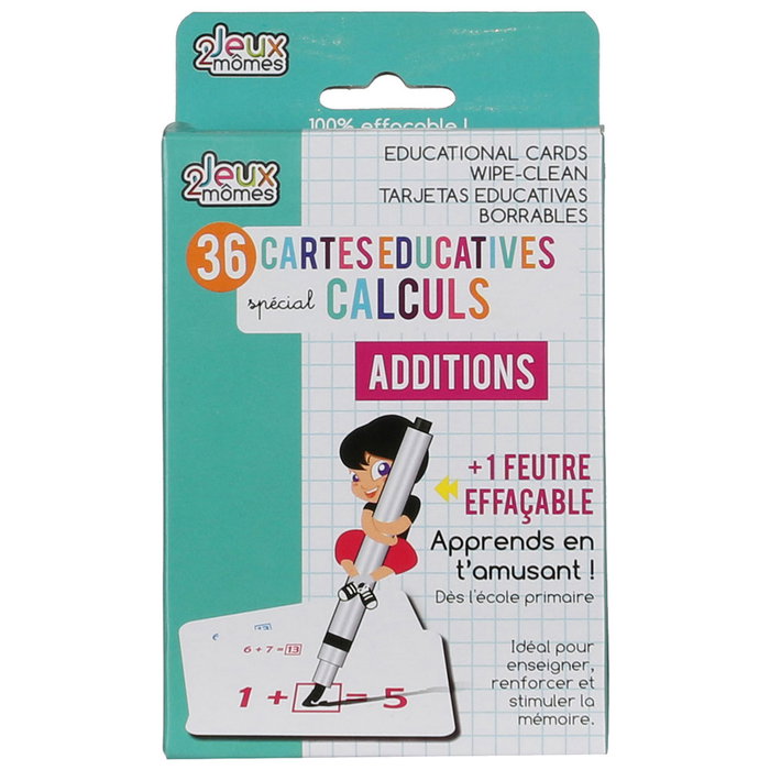 Jeux 2 momes 36 Cartes de Calcul Mathématiques