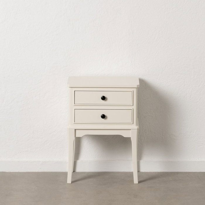 BigBuy Home Table de Nuit Blanc Bois de pin et MDF