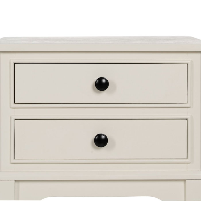 BigBuy Home Table de Nuit Blanc Bois de pin et MDF