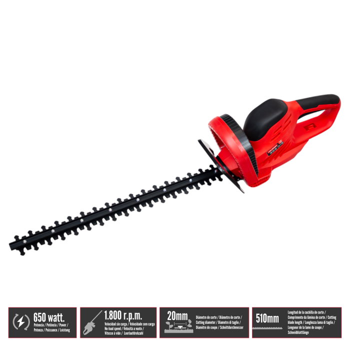 WOLFPACK LINEA PROFESIONAL Taille-haie 650W 510 mm WOLFPACK LINEA PROFESIONAL Taille-haie 650W 510 mm