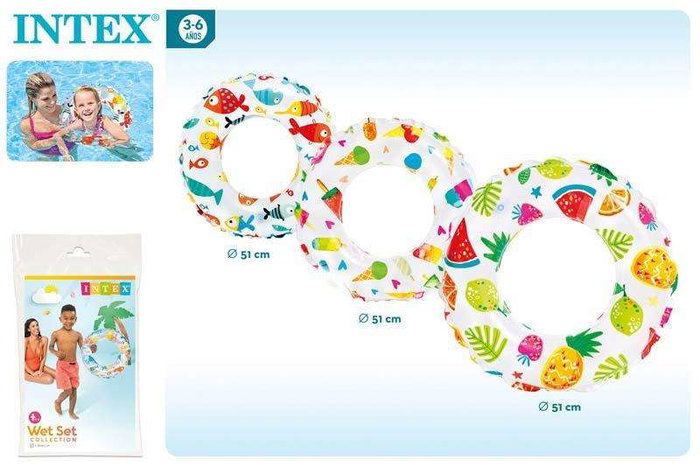 Intex - Flotteur pour enfants 51 cm, motifs animés, pour 3-6 ans, modèle assorti au hasard, en PVC Intex - Flotteur pour enfants 51 cm, motifs animés, pour 3-6 ans, modèle assorti au hasard, en PVC