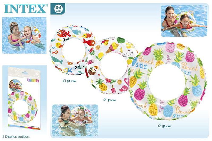 Intex - Flotteur pour enfants 51 cm, motifs animés, pour 3-6 ans, modèle assorti au hasard, en PVC Intex - Flotteur pour enfants 51 cm, motifs animés, pour 3-6 ans, modèle assorti au hasard, en PVC