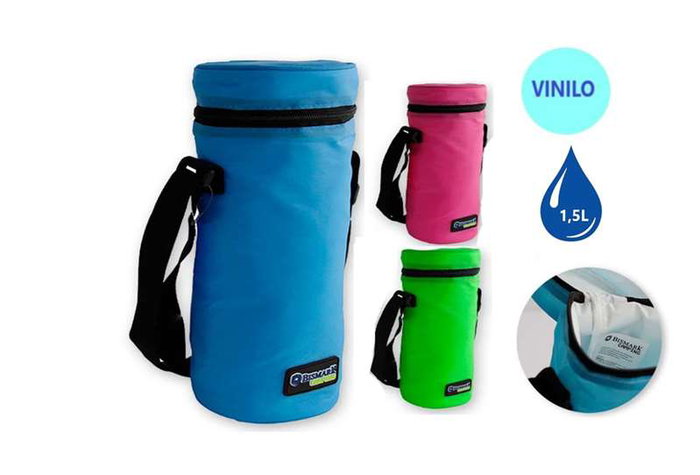 Poessa Gourde Isotherme en Polyester 1,5 Litres 10x33 cm - Modèles Surtis (Français, Espagnol, Portugais, Anglais)