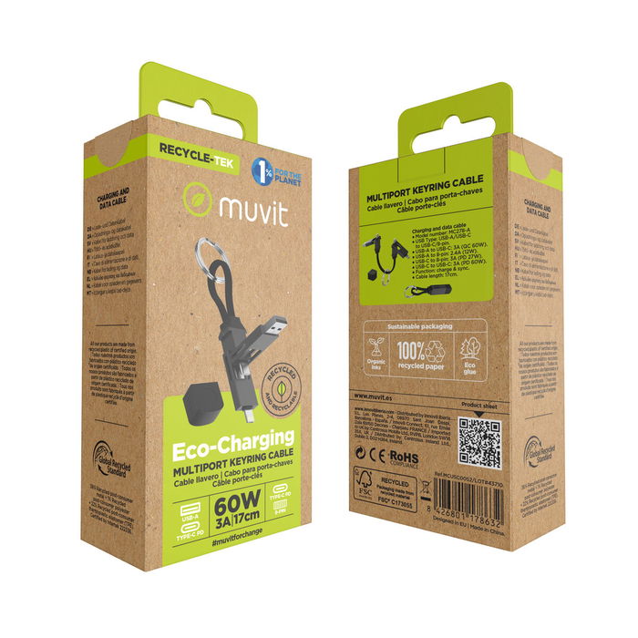 Câble USB Muvit MC278-A Noir