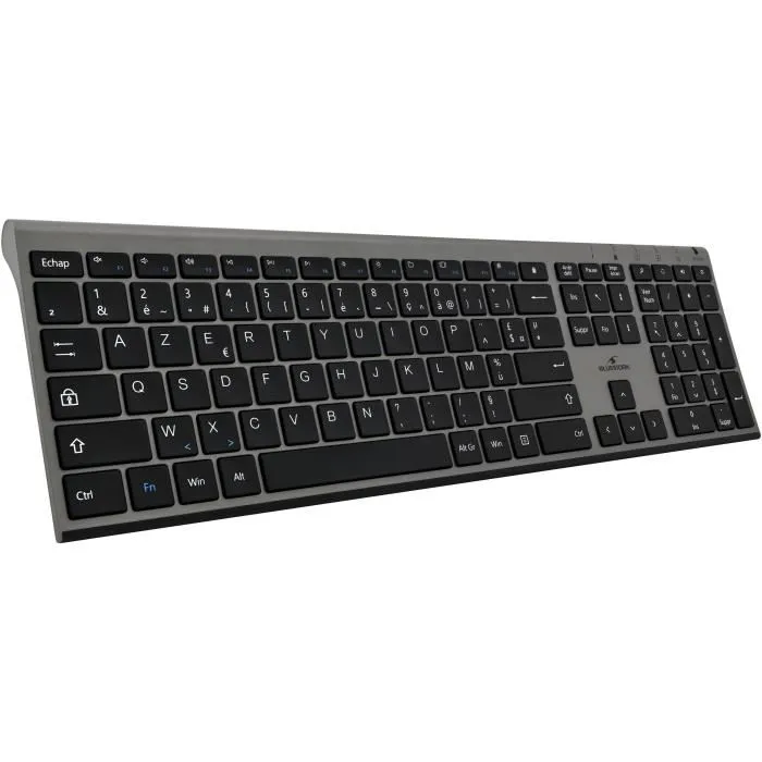 Bluestork Pack Grapheme - Clavier et souris sans fil silencieux et rechargeables - Noir