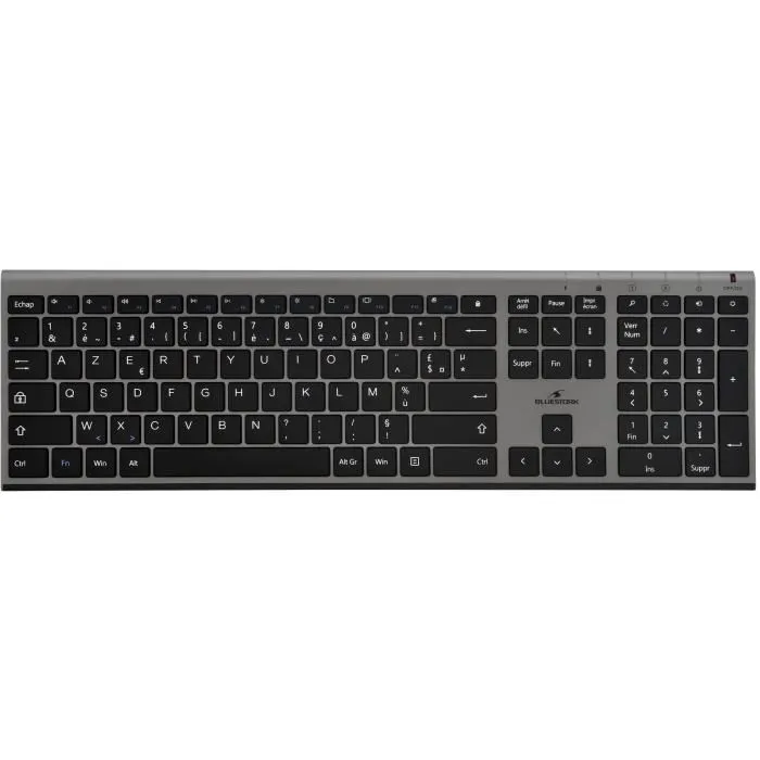 Bluestork Pack Grapheme - Clavier et souris sans fil silencieux et rechargeables - Noir