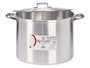Kinvara Marmite en aluminium 32 cm 20 L – Argent – Compatible gaz, four et lave-vaisselle (Set de 2)