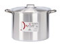 Kinvara Marmite en aluminium 32 cm 20 L – Argent – Compatible gaz, four et lave-vaisselle (Set de 2)