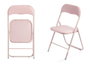 Giftdecor Chaise Pliante PVC Rose 88x6x45 cm (Set de 6)