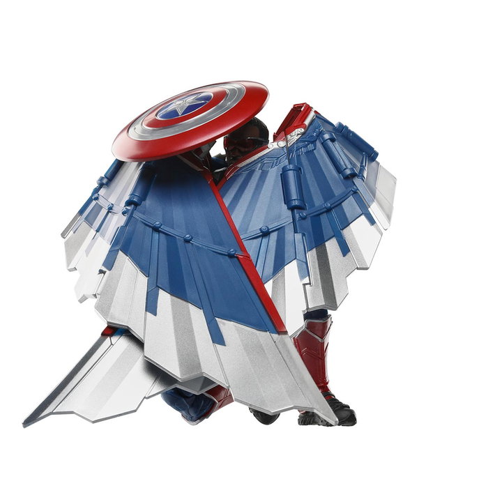 Hasbro Marvel G0158 - Figurine Articulée Capitaine Amérique (Sam Wilson) Captain America: Brave New World - 15 cm avec 7 Accessoires (Ailes, Écu)