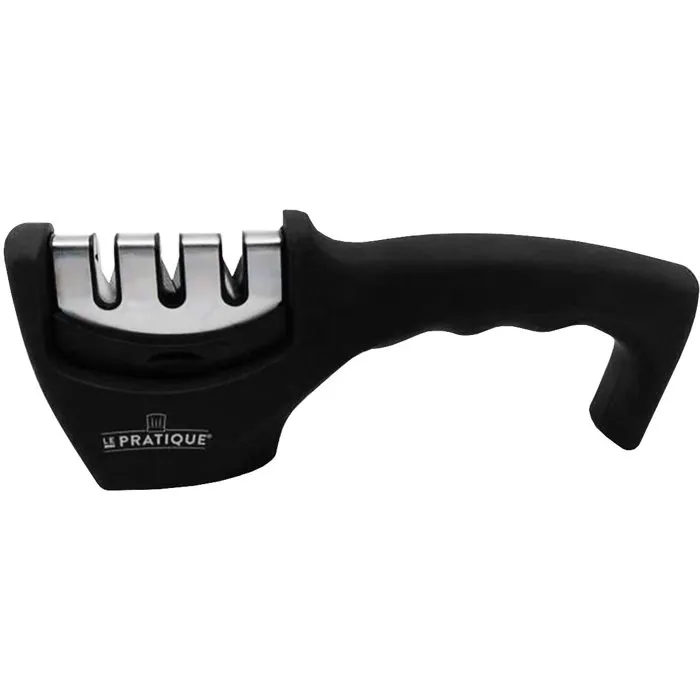 Le Pratique Aiguiseur Manuel pour Couteaux avec 3 Surfaces Abrasives