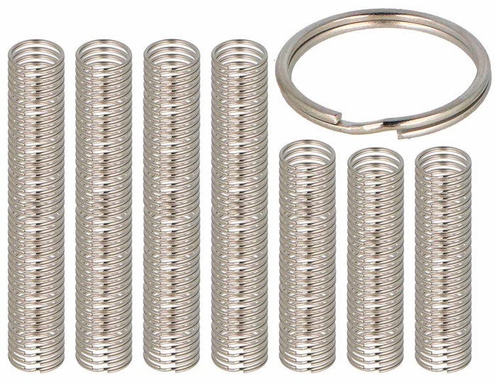 Innspiro Set de 240 anneaux doubles métalliques argentés 30 mm Innspiro Set de 240 anneaux doubles métalliques argentés 30 mm
