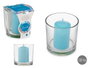 Acorde Porte-bougie Cube Océan 10x10x10 cm Bleu (Set de 6)