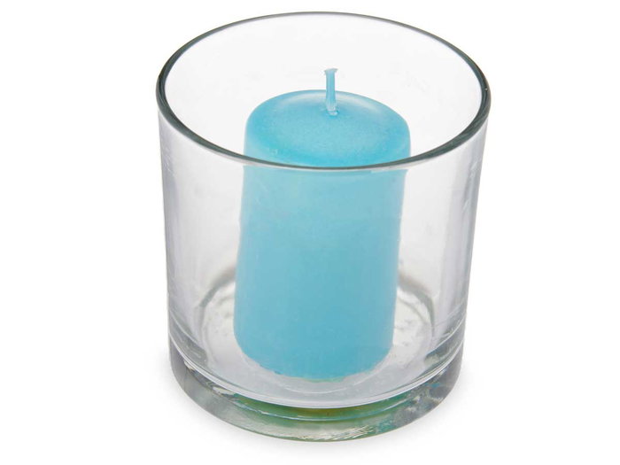 Acorde Porte-bougie Cube Océan 10x10x10 cm Bleu (Set de 6)
