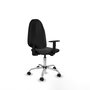 PIQUERAS Y CRESPO Chaise de bureau Algarra, similicuir gris foncé, accoudoirs 1D