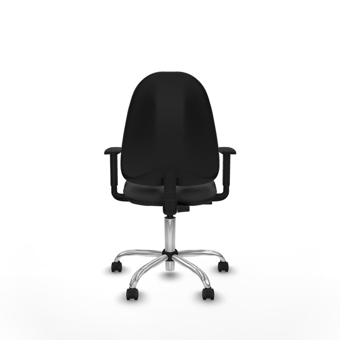 PIQUERAS Y CRESPO Chaise de bureau Algarra, similicuir gris foncé, accoudoirs 1D