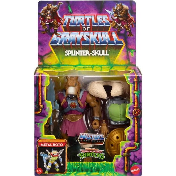 MATTEL Figurine Articulée Splinter-Skull Turtles of Grayskull - Masters of the Universe - Tortues Ninja - 14 cm MATTEL Figurine Articulée Splinter-Skull Turtles of Grayskull - Masters of the Universe - Tortues Ninja - 14 cm