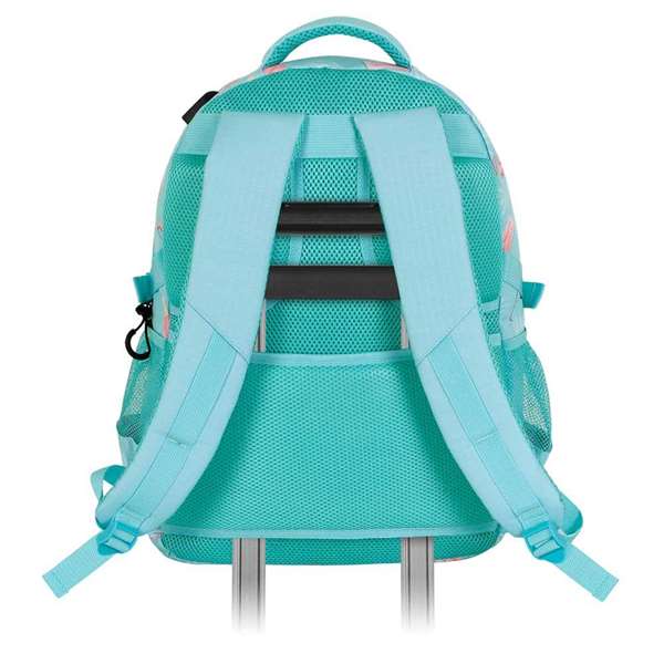 OMP! Run Plus Backpack - Sac à dos Ice Flamin avec port USB, compartiment pour laptop et ventilation - 44x34x21 cm - Turquoise